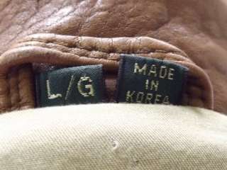 Mens leather jacket medium brown Marc AM2 L full zip vintage 80s 