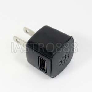   USB Wall Charger for BlackBerry 9630 Tour 9670 Style 9800 Torch Black