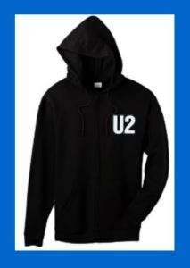U2 BONO OFFICIAL LOGO HOODIE ROCK t shirt 80S NEW  