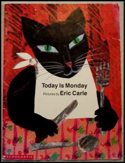Teacher BIG BOOK Today is Monday by ERIC CARLE (Scholastic, Children 