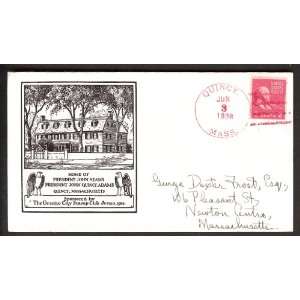 Scott 806, Granite City Stamp Club (69)First Day Cover; John Quincy 