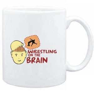    Mug White  Wrestling ON THE BRAIN  Sports