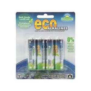  Battery,disposable Alkaline,aa,pk 4   ECO ALKALINES Electronics