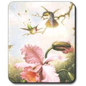    Decorative Mouse Pad Heade Orchids & Hummingbirds Electronics
