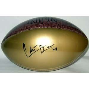  Chris Brown Autographed Ball   Gold   Sports Memorabilia 