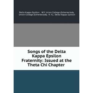   Schenectady, N .Y.), Delta Kappa Epsilon Delta Kappa Epsilon  Books