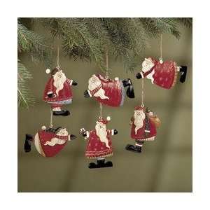  Lot of 12 Metal Tin Santa Christmas Tree Ornaments: Home 