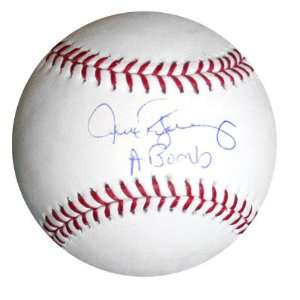 Alex Rodriguez Autographed Baseball with A Bomb Inscription:  
