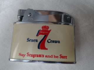 UP FOR AUCTION WE HAVE A VERY NICE SEAGRAMS CROWN SEVEN LIGHTER 