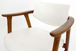   Mid Century Modern Teak Barrel Back Dining Chairs Wegner Style  