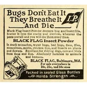  1918 Ad Black Flag Insect Powder Insecticide Pesticide Products 