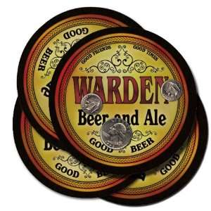  WARDEN Family Name Brand Beer & Ale Coasters Everything 