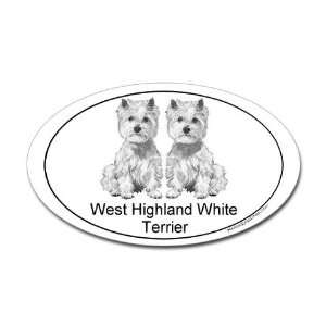  West Highland White Terrier Pets Oval Sticker by CafePress 