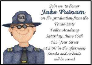 Personalized Police Academy graduation Invitation  