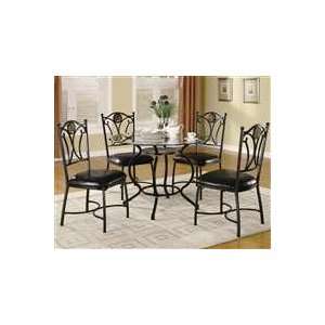  Altamonte 5 Piece Dining Set With Glass Table Top: Home 