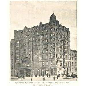  1893 Print Palmers Wallacks Theatre Broadway 30th NYC 