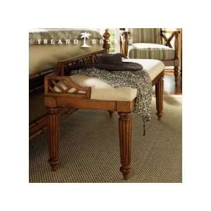  Tommy Bahama Island Estate Plantain Bed Bench in Macadamia 