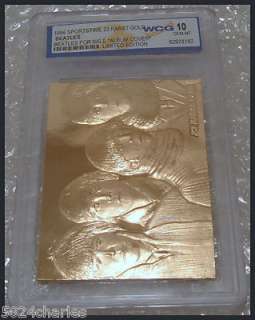 1996 BEATLES FOR SALE 23KT GOLD CARD WCG GRADED 10GEM  
