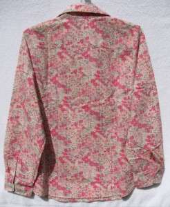 Coldwater Creek Floral Watercolors Textured Blouse  