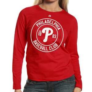   Phillies Womens Red Pro Sports Long Sleeve T Shirt: Sports & Outdoors