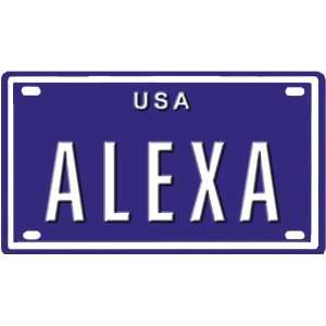  Alexa USA mini metal embossed license plate name for bikes 