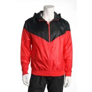 Nike Sportswear Solid Red & Black Windbreakers Windbreaker Jacket 