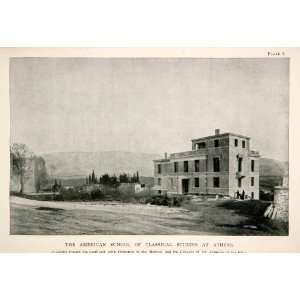  1889 Print American School Classical Studies Athens Greece 