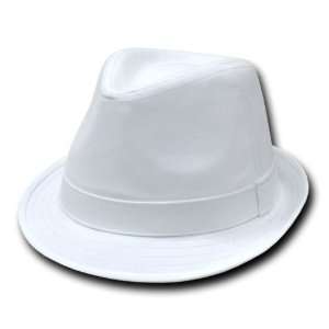   White Basic demanded Cotton Fedora HAT HATS CAP CAPS LARGE / X LARGE