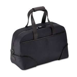   Pineider 1774 Black Coated Canvas & Leather Travel Bag: Home & Kitchen
