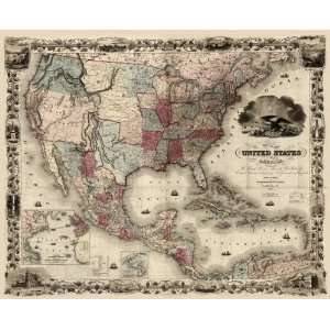   1850 Map of the United States by J. H. & G. W. Colton