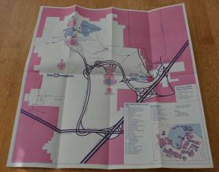 1984 Walt Disney World DRIVERS GUIDE Property Map EPCOT CENTER Magic 
