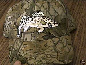 WALLEYE CAMO FISHING,FISH,cap hat patch new walleye  