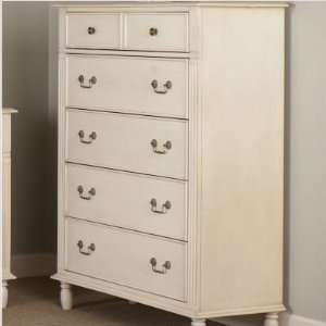  Daydreams Youth Bedroom Five Drawer Chest in Antique White 