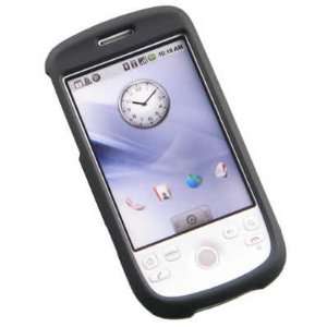  Crystal Hard BLACK Rubberized Cover Case for HTC MYTOUCH 