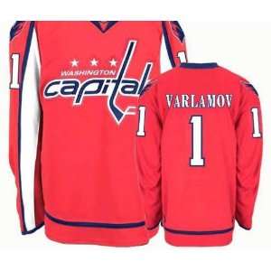  Wholesale Washington Capitals #1 Semyon Varlamov Red Hockey Jersey 