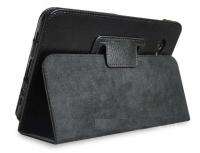 Samsung Galaxy Tab 7.7 Tablet Case Leather Folio BLack Cover w/ STAND 