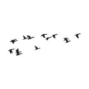Art Impressions Wilderness Series Cling Rubber Stamp Flying Ducks; 3 