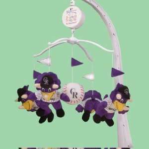   Team Mascots Plush Baby MUSICAL BASEBALL MOBILE: Sports & Outdoors