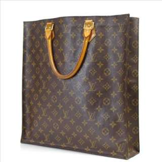 AUTHENTIC LOUIS VUITTON MONOGRAM SAC PLAT TOTE BAG MADE IN FRANCE 