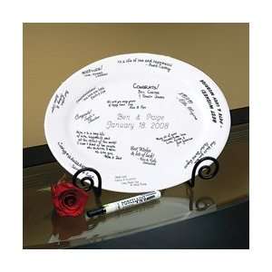  Personalized Guest Book Platter with Easel    