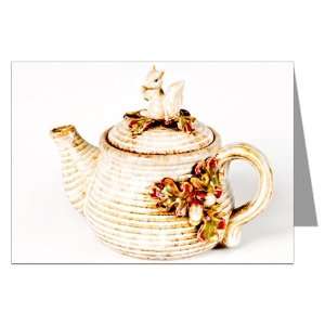 Vintage Teapot with Squirrel Greeting Card Set