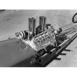  Vintage Front Engined Dragster Premium Poster Print, 12x16 