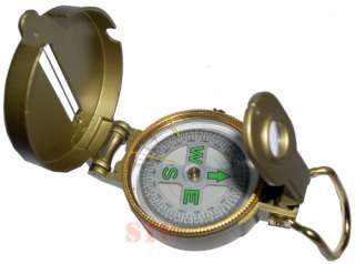   Compass Lensatic Accurate Navigation Tool Metal Gold Finish  