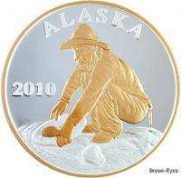 Alaska Mint 2010 GOLD RUSH Silver Medallion Proof 1Oz  