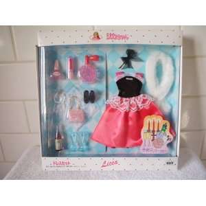   Pink/Black/White Party Dress and Accessories (1990): Toys & Games