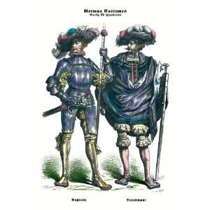  German Costumes Captain and Lieutenant 20x30 poster