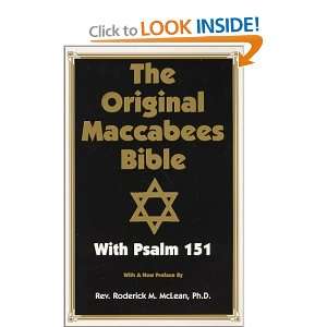  The Original Maccabees Bible With Psalm 151 [Paperback 