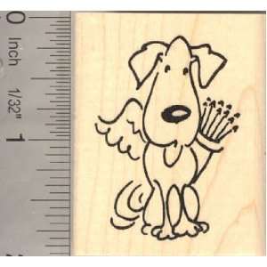  Dog Cupid Valentines Day Rubber Stamp Arts, Crafts 