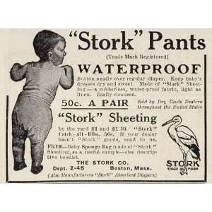   Waterproof Pant Baby Diaper Sheet   Original Print Ad