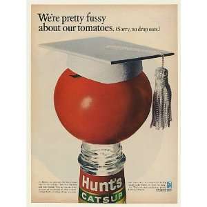 1967 Hunts Catsup Graduate Cap Tomato Bottle Print Ad (49640)  
